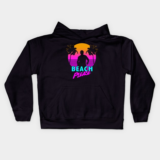 80's Spring Break Summer Beach Retro Meme Kids Hoodie by BoggsNicolas